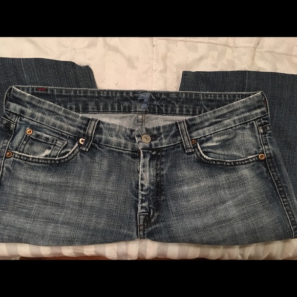 7 For All Mankind Cropped Jeans - Picture 4 of 7